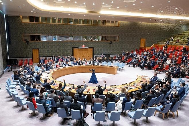 Russia abstains as the United Nations Security Council adopts the U.S.-backed ceasefire Resolution 2735, on June 10, 2024. Credit: Eskinder Debebe/U.N.