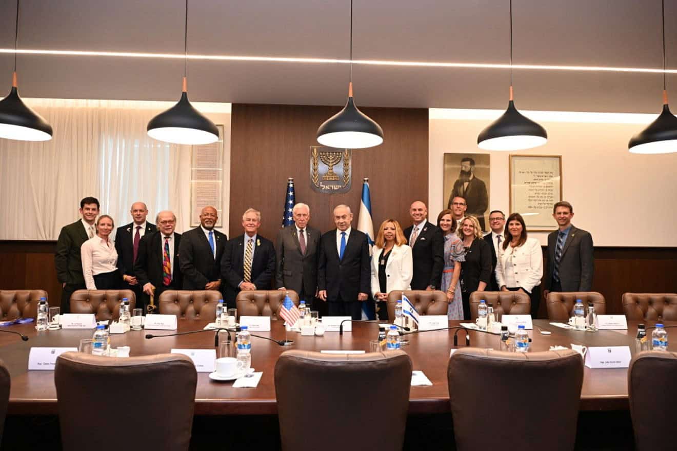 Israeli Prime Minister Benjamin Netanyahu meets with U.S. lawmakers in Jerusalem, June 19, 2024. Photo by Haim Zach/GPO.
