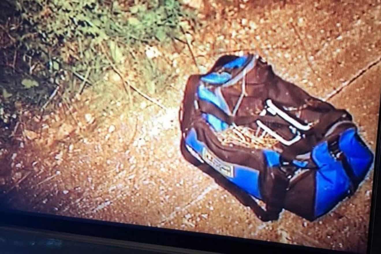 The bomb seized by Shin Bet (Israel Security Agency) officers in Samaria. Credit: Shin Bet Spokesperson's Office.