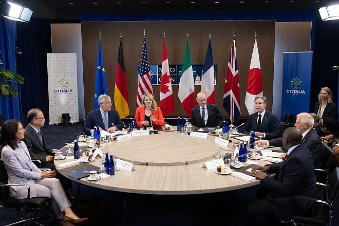 U.S. Secretary of State Antony Blinken meets with G7 foreign ministers at the Washington Convention Center in Washington, D.C., July 11, 2024. Credit: Chuck Kennedy/U.S. State Department.
