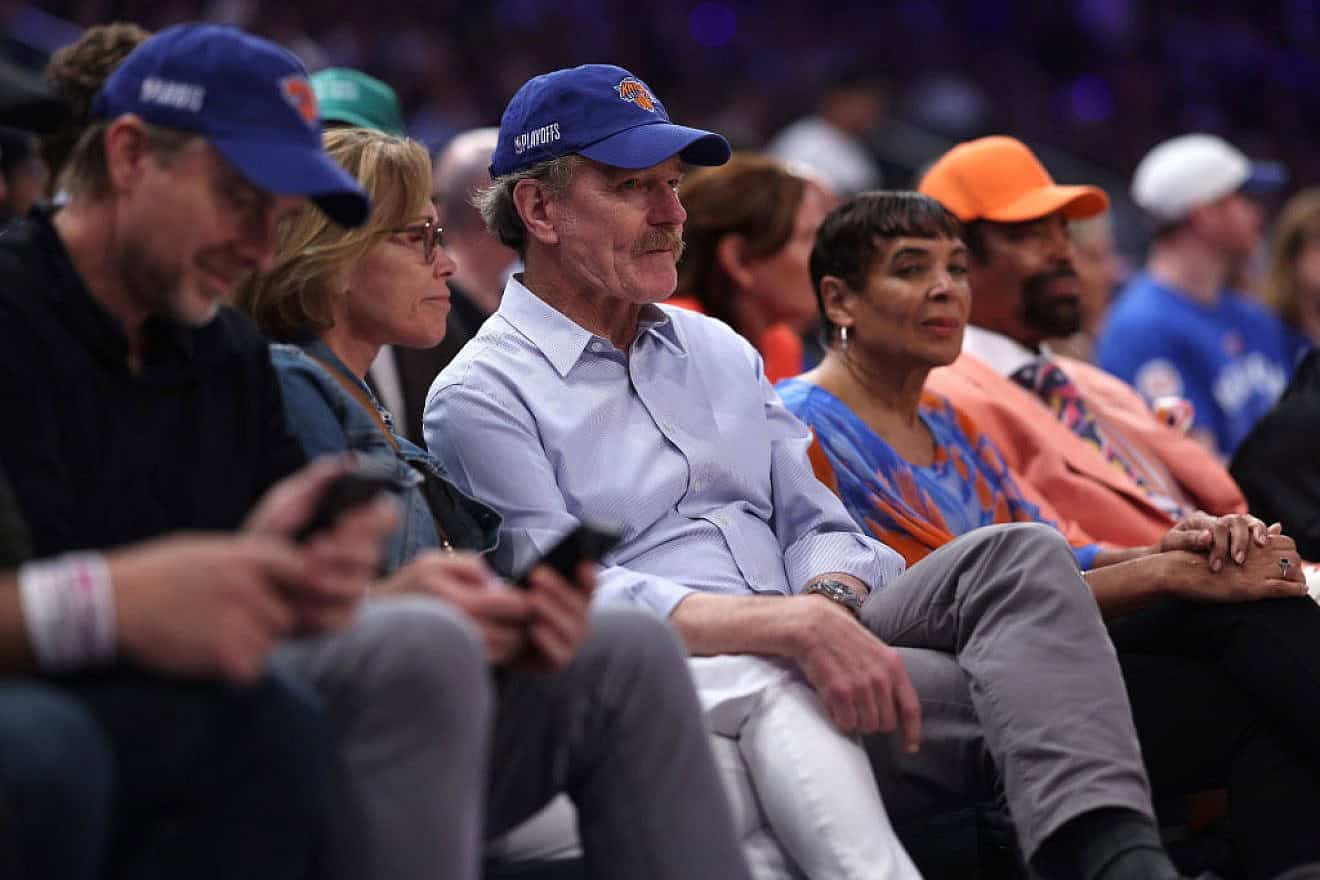 Actor Bryan Cranston attends a playoff game between the Indiana Pacers and the New York Knicks at Madison Square Garden in Manhattan, May 08, 2024. Photo by Elsa/Getty Images.