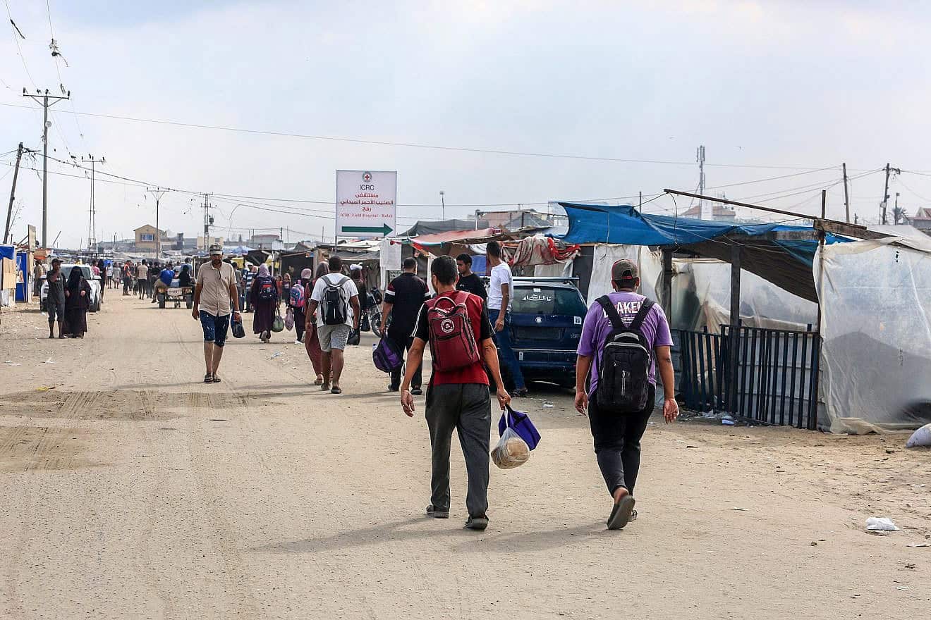 Palestinians fleeing combat zones in the Gaza Strip, June 28, 2024. Credit: Abed Rahim Khatib/Flash90.