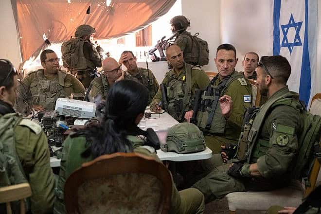 Israel Defense Forces Chief of Staff Lt. Gen. Herzi Halevi after a situational assessment held in the Netzarim Corridor that divides northern and southern Gaza, July 9, 2024. Credit: IDF.
