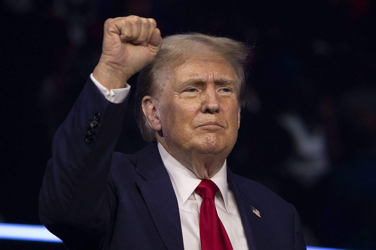 Former President Donald Trump gives the keynote address at Turning Point Action's "The People's Convention" in Detroit on June 15, 2024. Photo by Bill Pugliano/Getty Images.