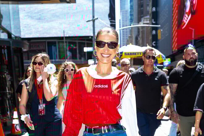 Super model Bella Hadid in Midtown Manhattan on July 11, 2024 in New York City. Photo by Gotham/GC Images.