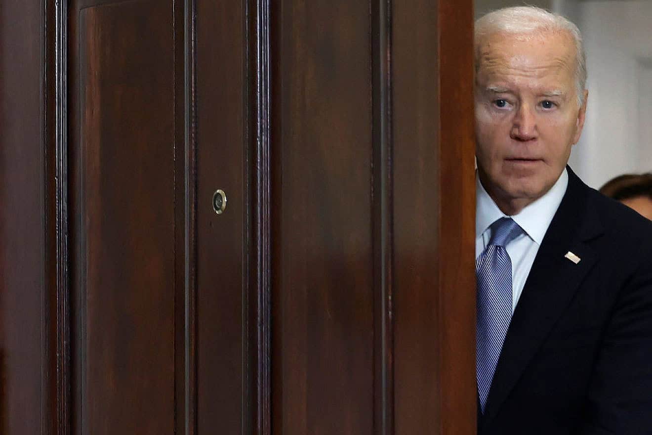 U.S. President Joe Biden arrives to deliver remarks on the assassination attempt on Republican presidential candidate former President Donald Trump, at the White House on July 14, 2024. Credit: Kevin Dietsch/Getty Images.
