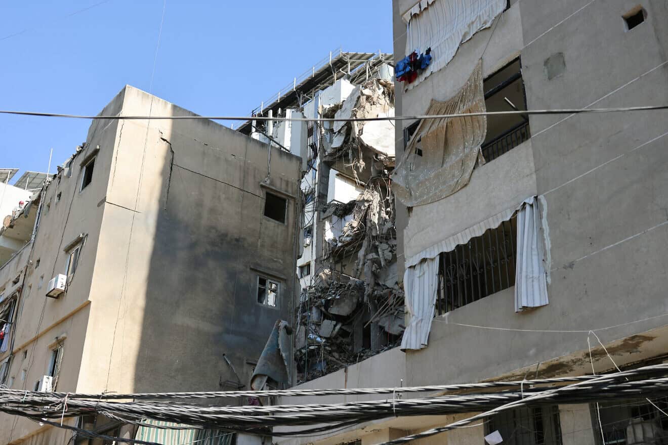 The aftermath of an Israeli strike in Beirut's southern suburbs, July 31, 2024. Photo by Anwar Amro/AFP via Getty Images.