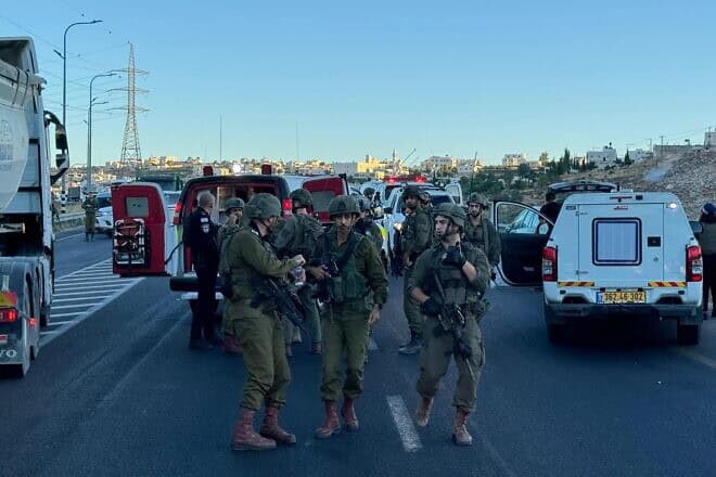 An Israeli was seriously wounded in a combined terror shooting and stabbing near Kiryat Arba in Judea, July 31, 2024. Credit: Israel Defense Forces.