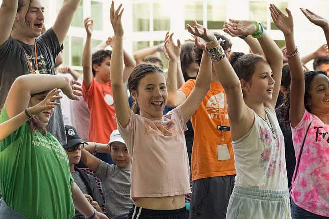 Youngsters having fun at URJ Six-Points Sci-Tech Camp, one of this year's YES Fund grantees. Credit: Courtesy of Women of Reform Judaism.