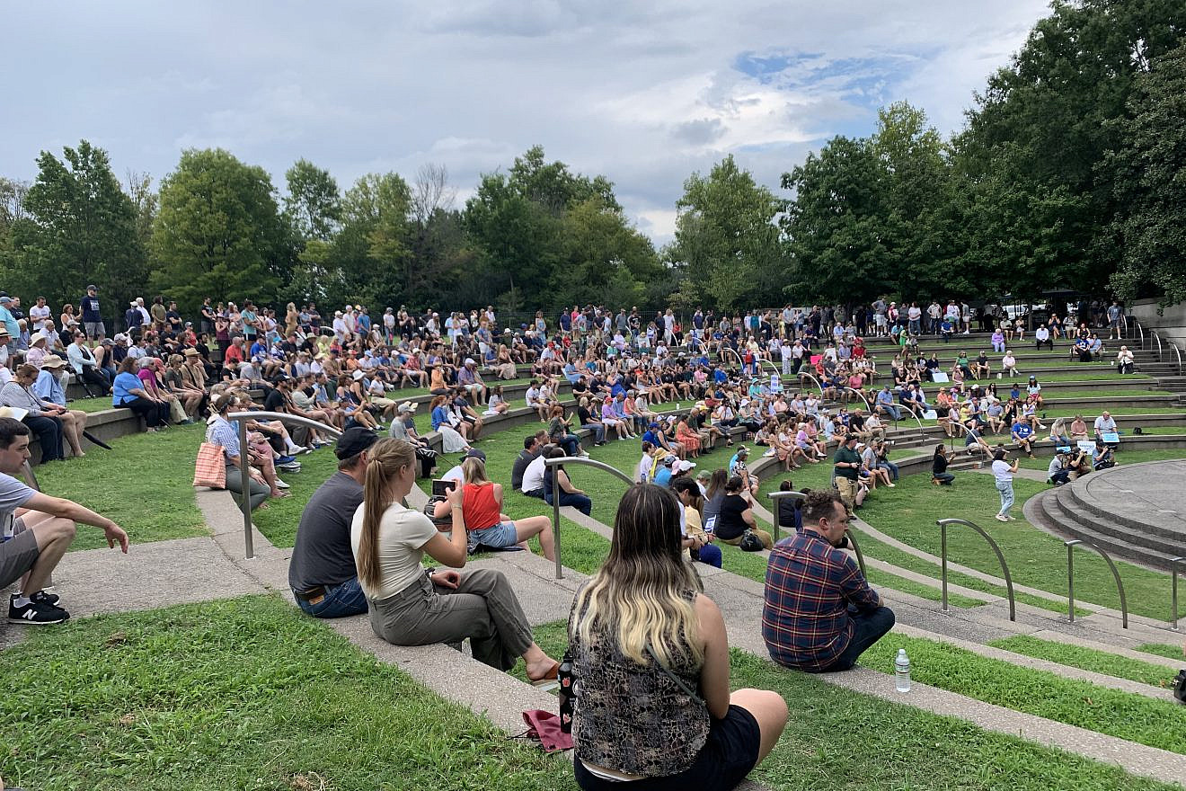 A rally against antisemitism hosted by the Jewish Federation of Greater Nashville on July 21, 2024. Credit: Jewish Federation of Greater Nashville.