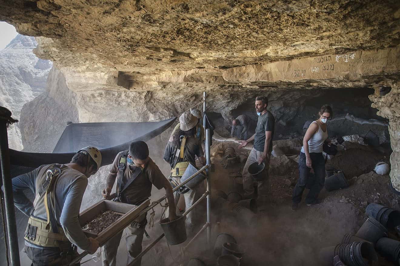 The Cave of Skulls, where the rare textile was discovered. Photo by Yoli Schwartz/IAA.