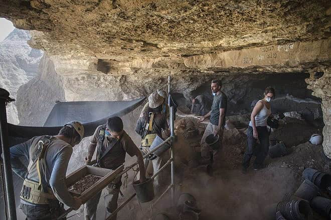 The Cave of Skulls, where the rare textile was discovered. Photo by Yoli Schwartz/IAA.
