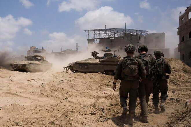 Israeli soldiers during operational activity in eastern Khan Yunis, July 2024. Credit: IDF.