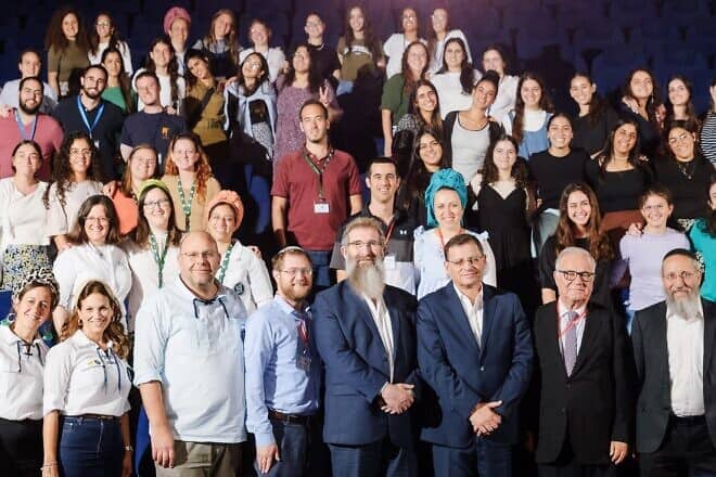 World Mizrachi Shlichim at an event in Jerusalem before departing for Jewish communities worldwide, July 11, 2024. Photo by David Stein.