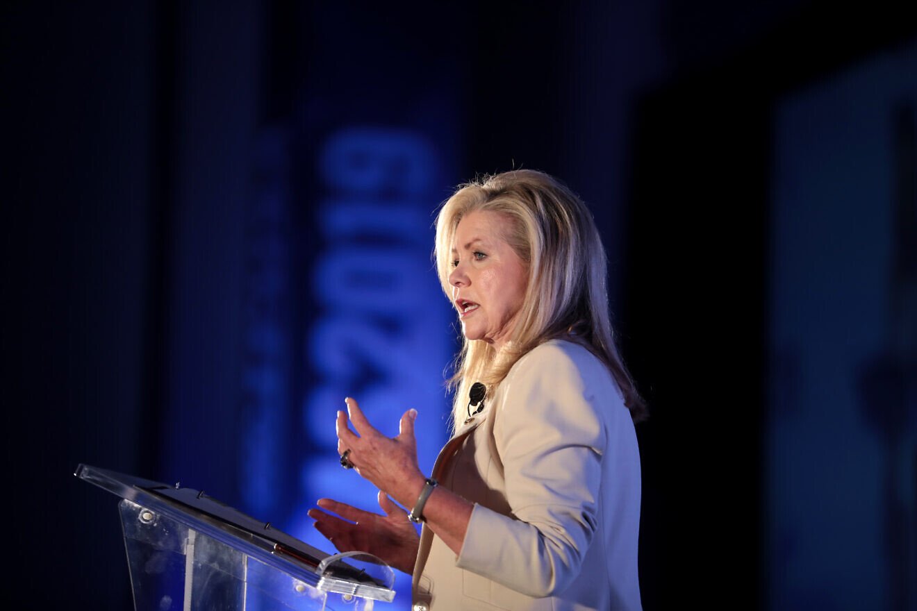 Sen. Marsha Blackburn (R-Tenn.) speaks at the 2019 Teen Student Action Summit hosted by Turning Point USA at the Marriott Marquis in Washington, D.C. on July 24, 2019. Photo by Gage Skidmore/Creative Commons.