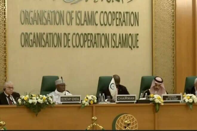 An Organization of Islamic Cooperation (OIC) summit held in Gambia calling for increased funding for UNRWA, and condemning Israeli massacres against Palestinians, May 5, 2024. Credit: OIC.