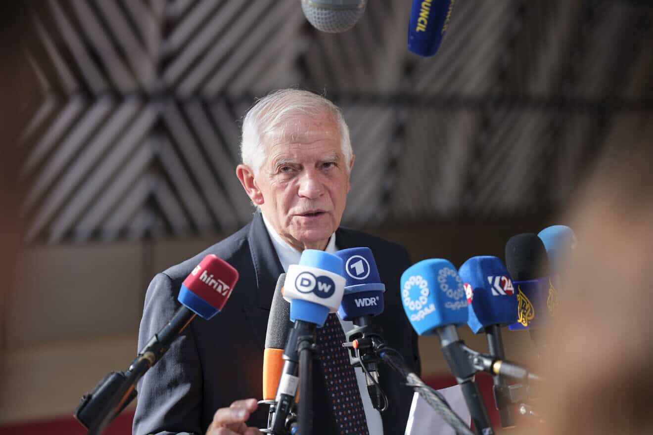 E.U. High Representative of the Union for Foreign Affairs and Security Policy Josep Borrell ahead of a meeting of European foreign ministers at the European Council headquarter in Brussels, July 21, 2024. Photo by Thierry Monasse via Getty Images.