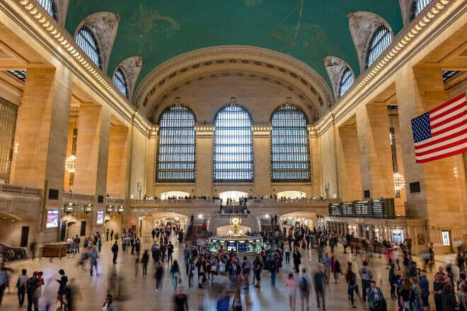 Grand Central Station in New York City. Credit: Soomness via Wikimedia Commons.