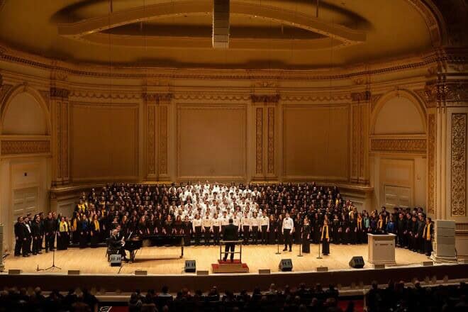 Members of HaZamir perform at Carnegie Hall. Credit: Courtesy.