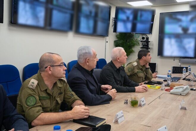 Israeli Prime Minister Benjamin Netanyahu and Israeli Defense Minister Yoav Gallant meet at the Kirya military headquarters in Tel Aviv on Aug. 25, 2024. Photo by Ariel Hermoni/Israeli Ministry of Defense.