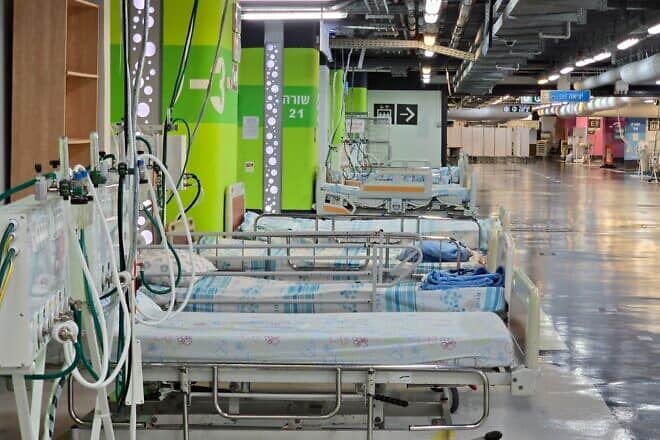 One of the three levels at the Sammy Ofer Fortified Underground Emergency Hospital in Haifa. Credit: Courtesy of Rambam Health Care Campus.