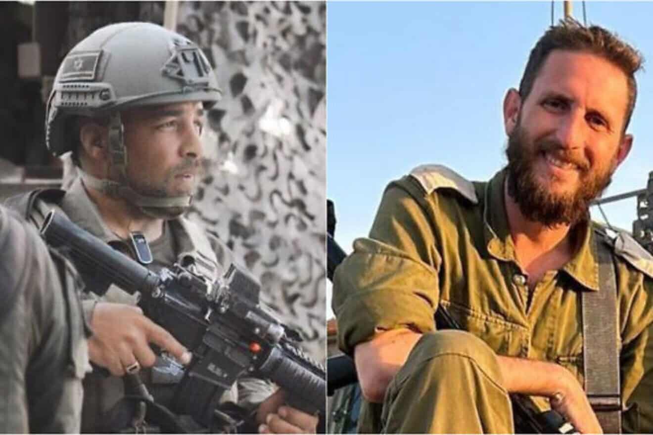 IDF Maj. (res.) Yotam Itzhak Peled (right) and Sgt. Maj. (res.) Mordechai Yosef Ben Shoam were killed in the Gaza Strip, Aug. 17, 2024. Credit: Israel Defense Forces.
