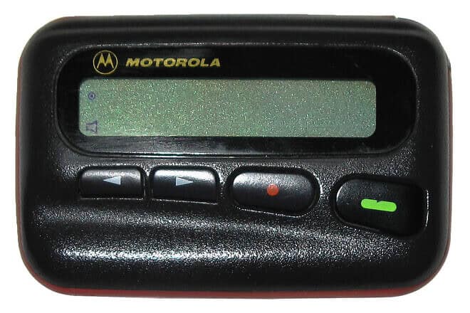 A pager device. Credit: Wikimedia Commons.