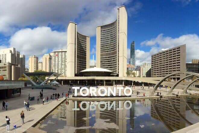 Nathan Phillips Square in Toronto. Credit: Courtesy of the municipal government of the City of Toronto via Flicker.