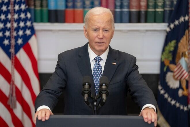 U.S. President Joe Biden delivers remarks on the administration’s response to Hurricane Helene in the Roosevelt Room of the White House on Sept. 30, 2024. Credit: Oliver Contreras/White House.