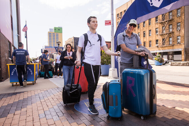Move-in day for the 2024-25 academic year at Yeshiva University's Wilf campus in the Washington Heights neighborhood of New York City. Credit: Yeshiva University.