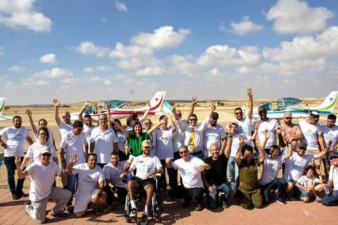 In an act of resilience and catharsis, more than a dozen rehab patients from ADI Negev-Nahalat Eran took to the southern Israel skies with pilots from “Ananim: Flights for the Community,” on Sept. 6, 2024. Credit: ADI.