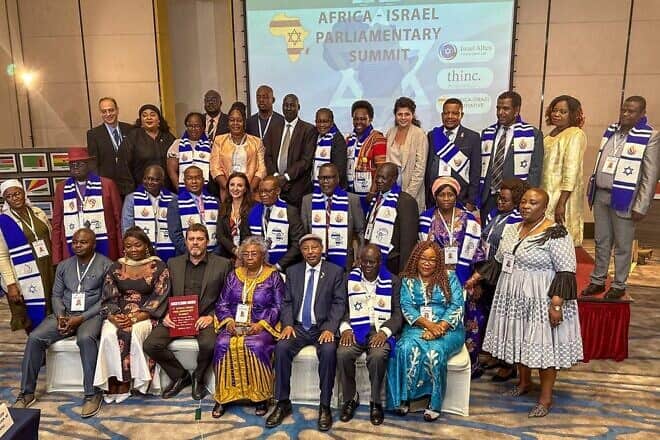 A gathering of some 30 African parliamentarians met to affirm their support of Israel as part of a two-day inaugural Africa-Israel Parliamentary Summit in Addis Ababa, Ethiopia, on Sept. 11, 2024. Credit: Africa-Israel Parliamentary Summit.