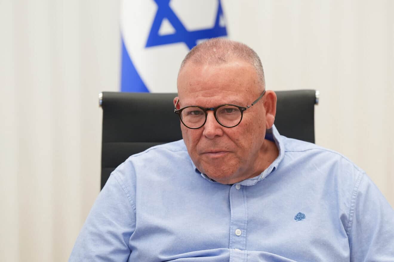 Histadrut labor federation head Arnon Bar-David visits Kiryat Shmona in the Galilee, June 27, 2024. Photo by Ayal Margolin/Flash90.