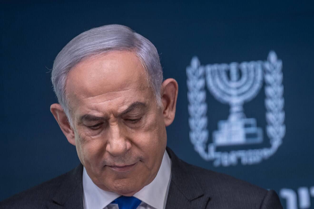 Israeli Prime Minister Benjamin Netanyahu speaks during a press conference in Jerusalem on Sept. 2, 2024. Photo by Chaim Goldberg/Flash90.