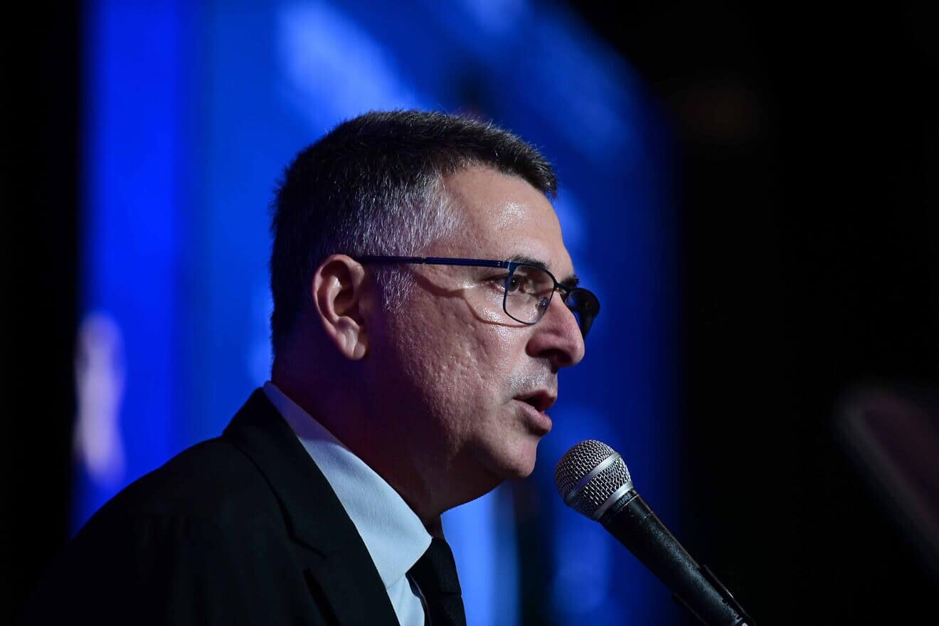 New Hope Party chief Gideon Sa'ar at a conference of the Israel Bar Association in Tel Aviv, Sept. 3, 2024. Photo by Tomer Neuberg/Flash90.