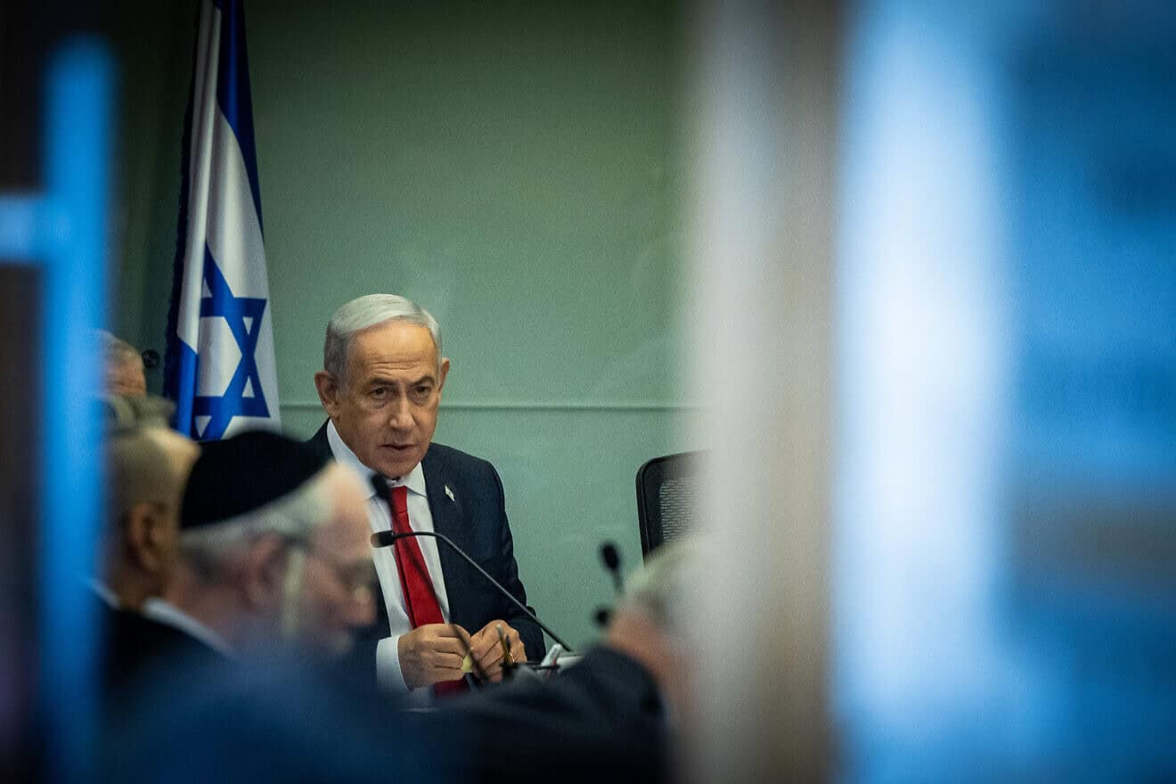 Prime Minister Benjamin Netanyahu at a Knesset Defense and Foreign Affairs Committee meeting in Jerusalem, Sept. 22, 2024. Photo by Yonatan Sindel/Flash90.