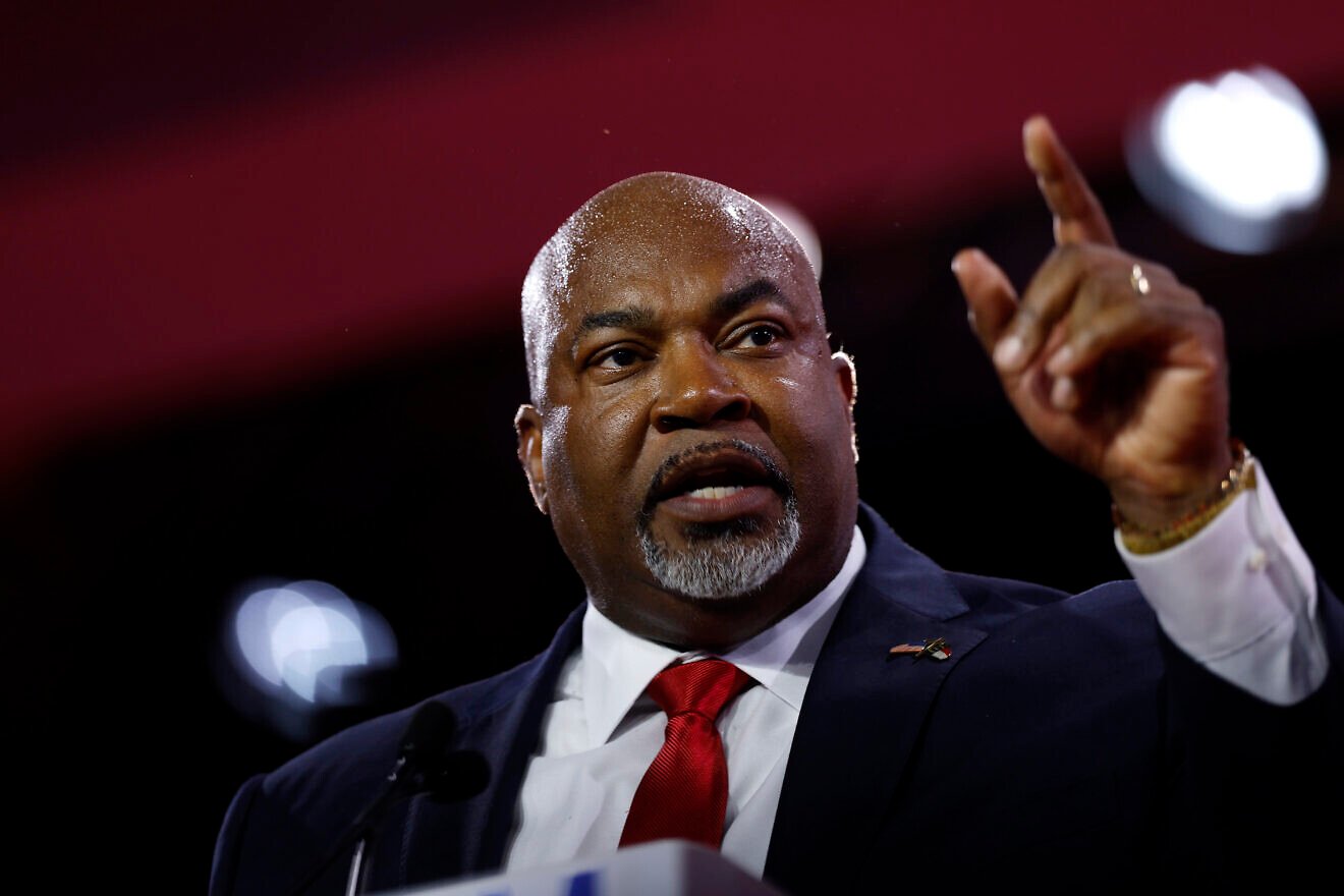 North Carolina Lt. Gov. Mark Robinson speaks at the Faith and Freedom Road to Majority conference at the Washington Hilton on June 21, 2024. Photo by Anna Moneymaker/Getty Images.