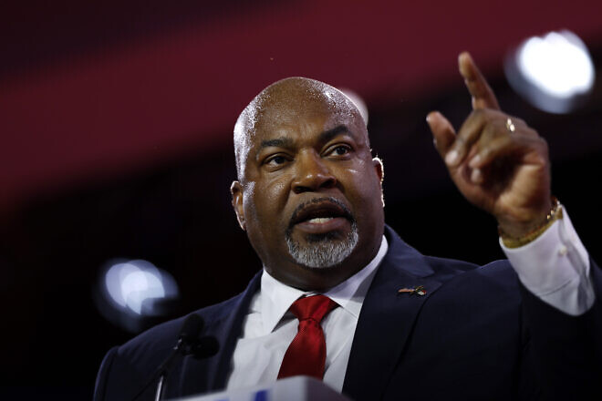 North Carolina Lt. Gov. Mark Robinson speaks at the Faith and Freedom Road to Majority conference at the Washington Hilton on June 21, 2024. Photo by Anna Moneymaker/Getty Images.