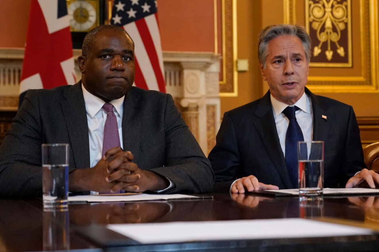 Secretary of State Antony Blinken speaks during a strategic dialogue meeting with Foreign Secretary David Lammy in London on Sept. 10, 2024. Photo by Alberto Pezzali/WPA Pool via Getty Images.