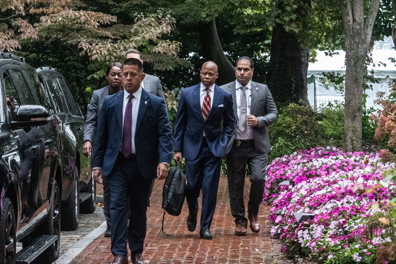 New York City Mayor Eric Adams exits Gracie Mansion on Sept. 26, 2024 in New York City. Photo by Stephanie Keith/Getty Images.
