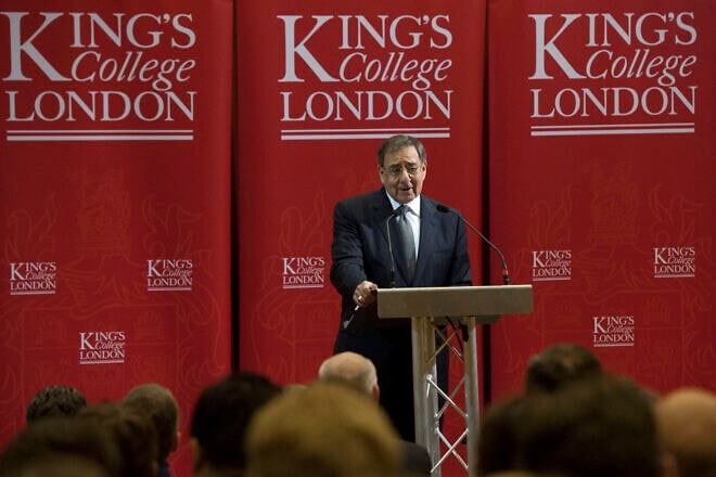 Then-U.S. Secretary of Defense Leon E. Panetta speaks at Kings College in London, England, on Jan. 18, 2013. Credit: U.S. Department of Defense Photo by Erin A. Kirk-Cuomo via Wikimedia Commons.