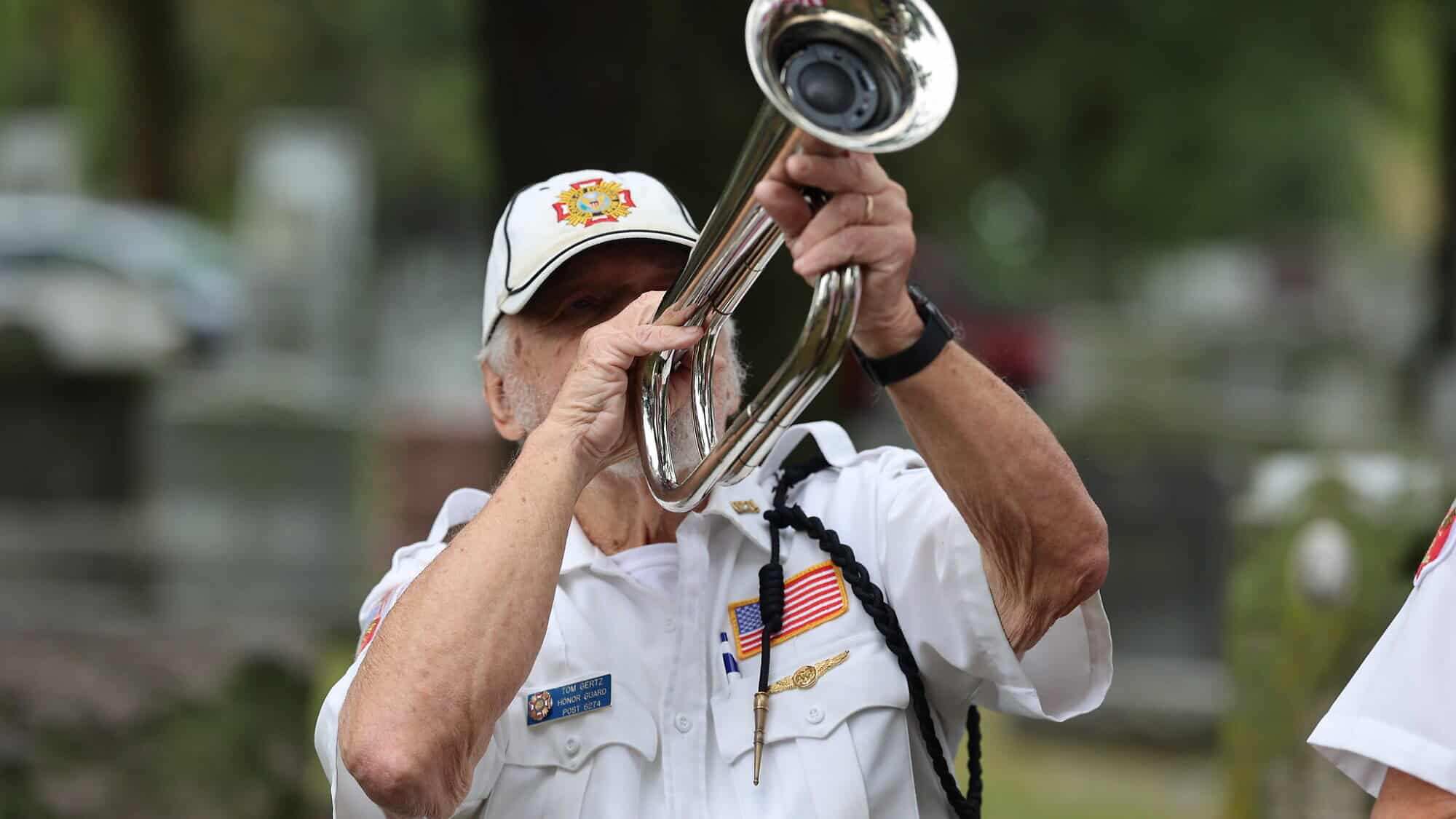 Honoring 1st Lt. Frank I. Yawitz and his flight crew aboard the “Baby Doll III,” a U.S. Army twin-engine B-26 bomber that crashed in the village of Blackmore in Essex, England, 80 years ago during World War II, at a ceremony on Sept. 24, 2024. Photo by Bill Motchan.