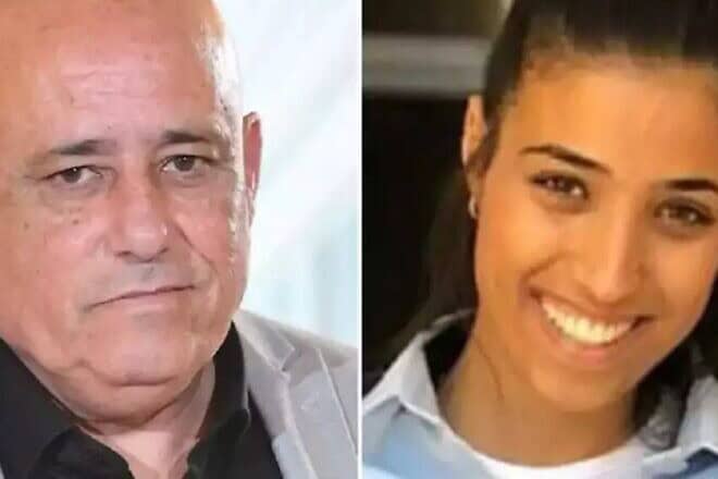 Israel Police First Sgt. Major Roni Shakuri and his daughter Israel Police Master Sgt. Mor Shakuri. Credit: Courtesy.
