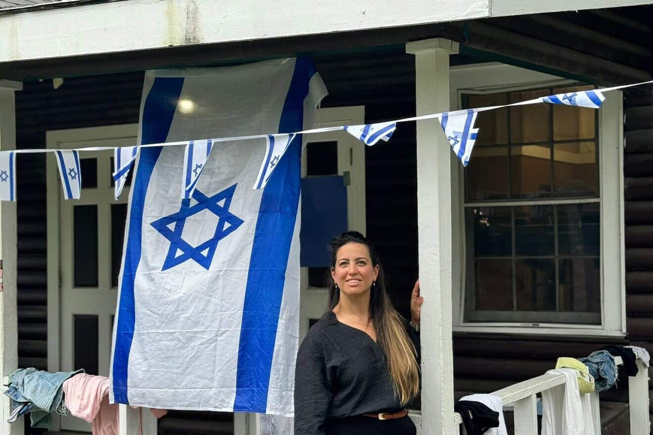 Shlomit Nazar, a teacher at Nofey Habsor in the Gaza Envelope, spent the summer with her students at Camp Ramah in the Berkshires. Credit: Courtesy.