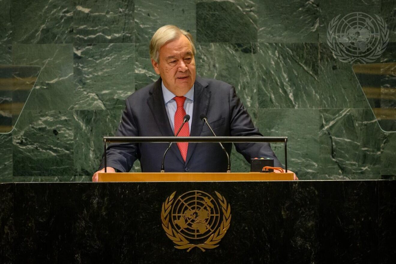 U.N. Secretary-General António Guterres addresses the general debate of the General Assembly’s 79th session in New York City on Sept. 24, 2024. Credit: Loey Felipe/U.N. Photo.