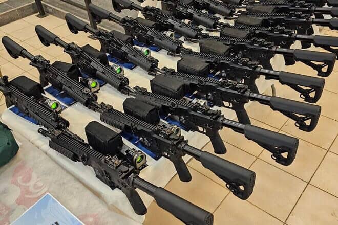 Over 9,000 Israeli-made Arad advanced assault rifles were purchased at a cost of $13.5 million to resupply civilian rapid response teams across Israel. Credit: Israeli Defense Ministry.