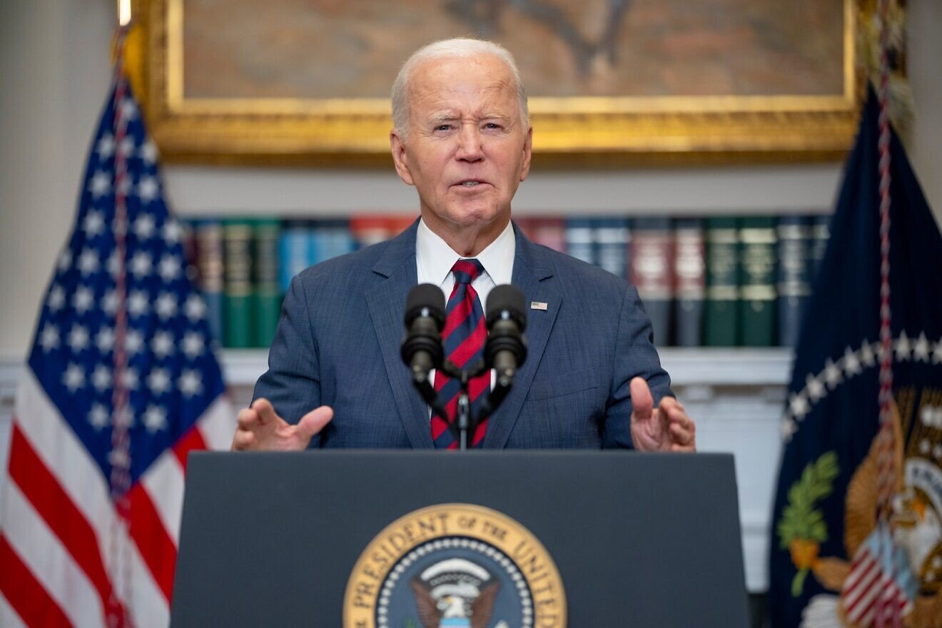 U.S. President Joe Biden delivers remarks on the landfall response to Hurricane Milton, Oct. 9, 2024, in the Roosevelt Room of the White House. Credit: Oliver Contreras/White House.