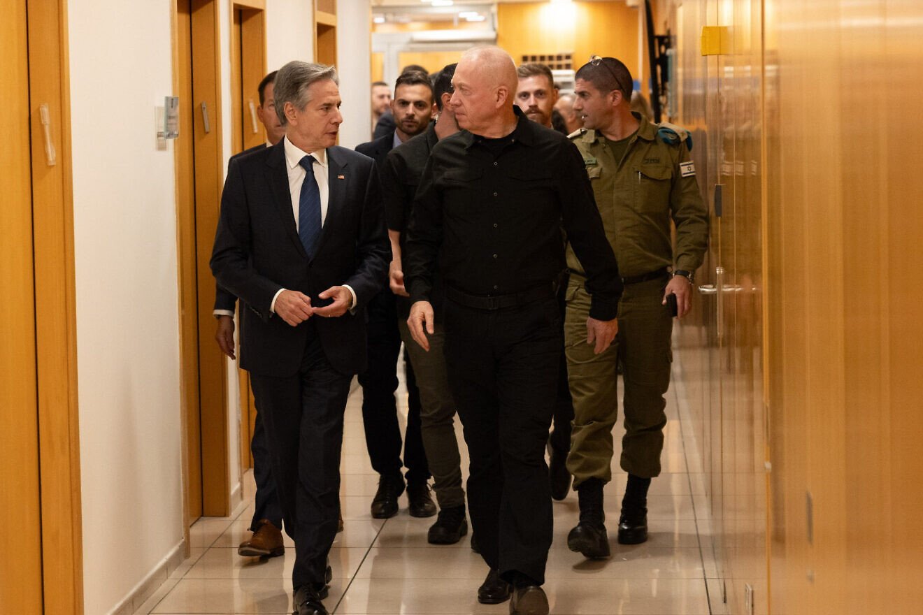 U.S. Secretary of State Antony Blinken meets with Israeli Defense Minister Yoav Gallant in Tel Aviv, Israel, Oct. 22, 2024. Credit: Chuck Kennedy/U.S. State Department.