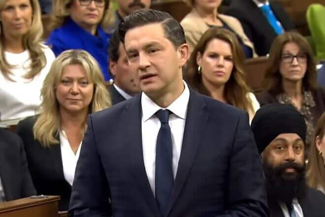 Conservative Party leader Pierre Poilievre speaks in Canada's House of Commons, Sept. 24, 2024. Source: YouTube.