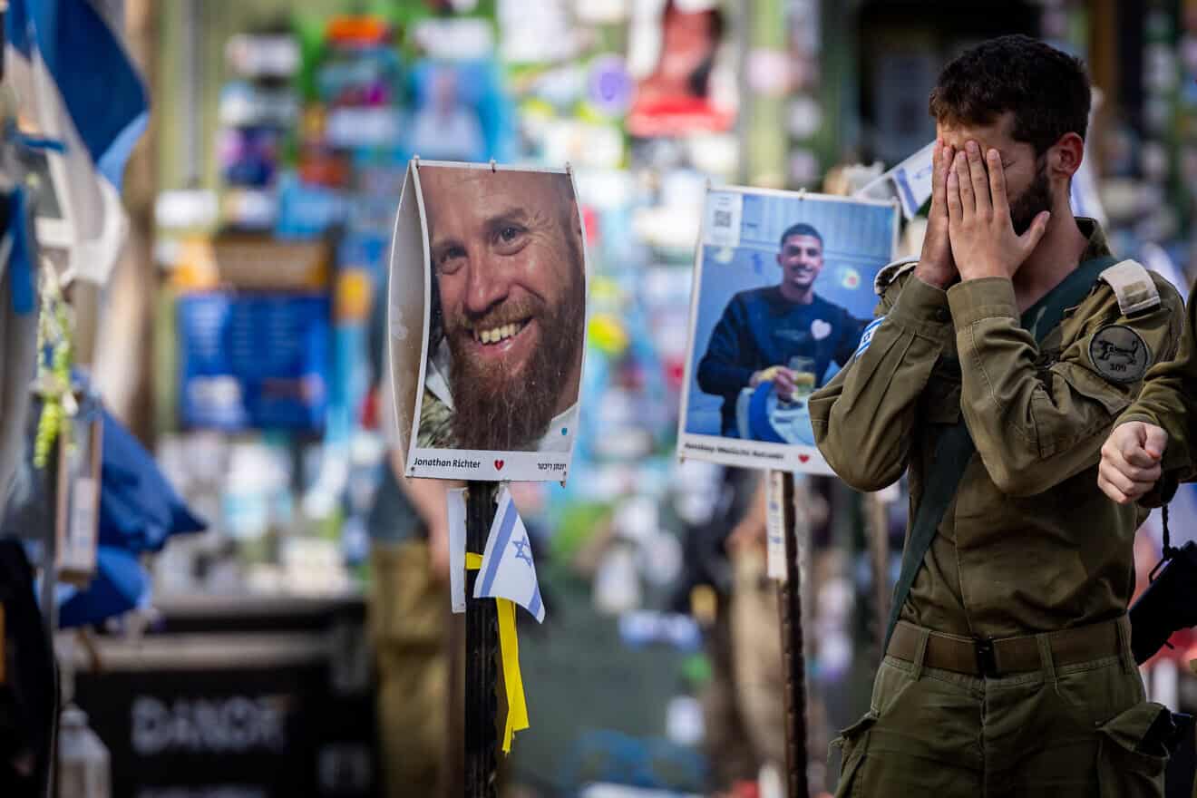 Israelis visit the site of the Nova music festival massacre in Re'im, in southern Israel, Oct. 6, 2024. Photo by Yonatan Sindel/Flash90.